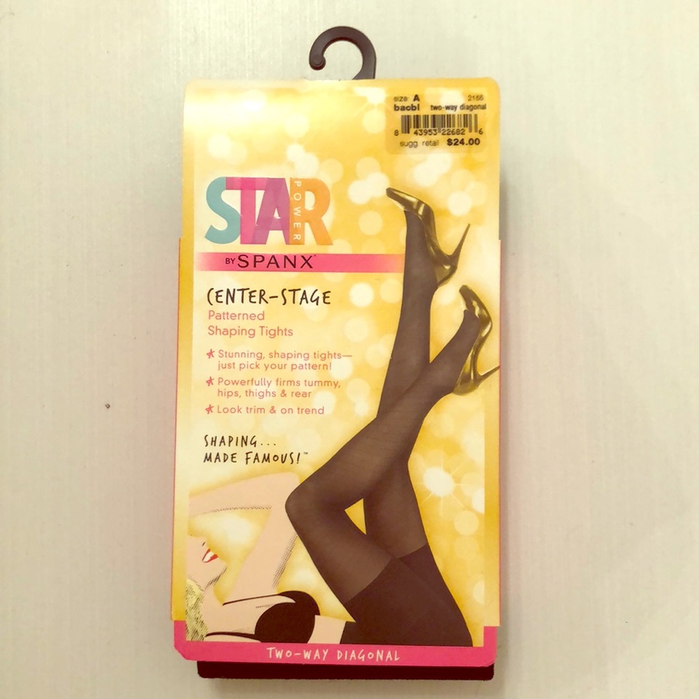 Star Power by Spanx black patterned tights